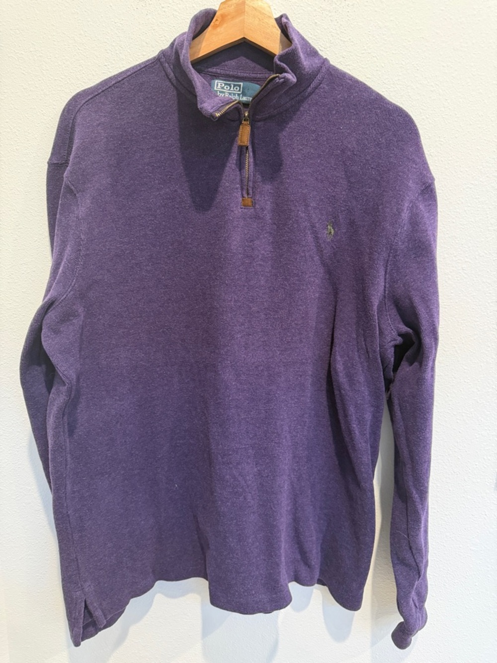 Polo by Ralph Lauren Purple Half-Zip Sweater